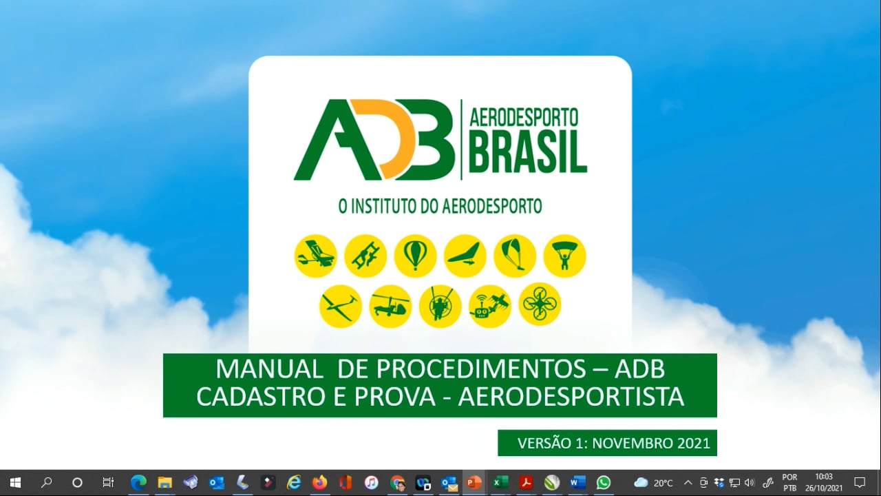 Manual de Procedimentos Cadastro e Prova • ADB TV - Aerodesporto Brasil